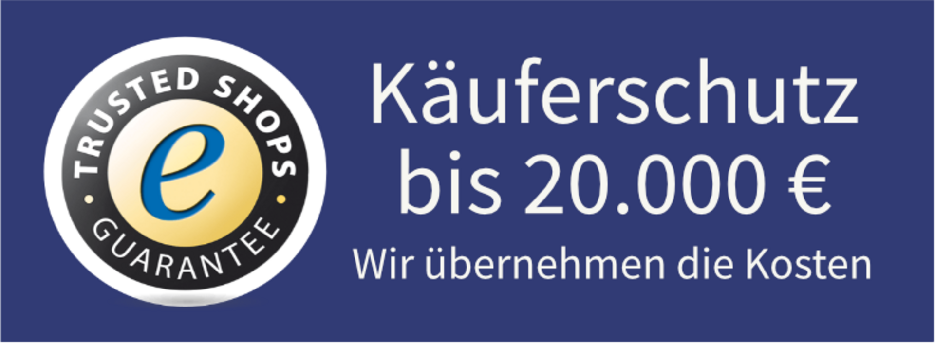 Logo Trusted Shops Käuferschutz bis 20.000€